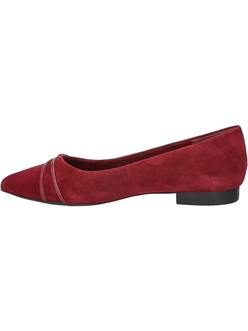 Bella Vita Rhea Size 9.5 Flats Burgundy Kidsuede Pointed Toe Comfort Narrow Fit - Picture 4 of 8